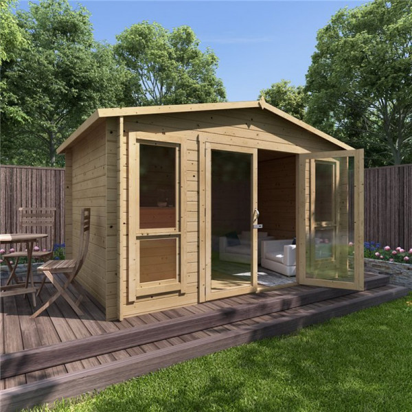 Buy 12 x 8 Pressure Treated Log Cabin BillyOh Sasha Log Cabin Summerhouse 28mm Online - Garden Houses & Buildings