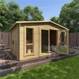 14 X 8 Pressure Treated Log Cabin Billyoh Sasha Log Cabin Summerhouse 28mm