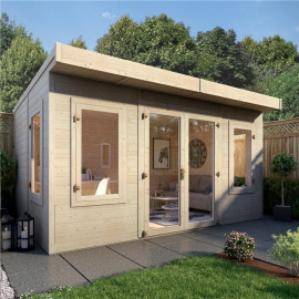 14ft X 8ft Billyoh Outpost Insulated Building Wooden Garden Office Building with Insulation