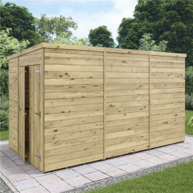 Billyoh Switch Tongue and Groove Pent Shed 12x6 Windowless