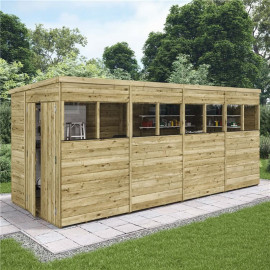 Billyoh Switch Tongue and Groove Pent Shed 16x6 Windowed
