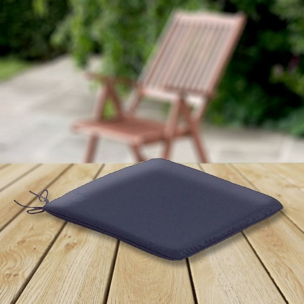Buy 2 x The CC Collection Garden Seat Cushions Garden Seat Pad Navy Blue Online - Garden Furniture