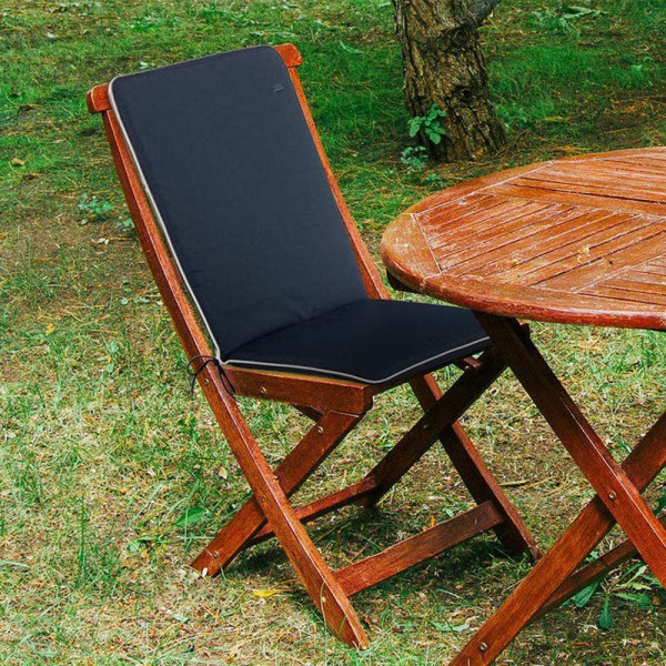 Buy The CC Collection Garden Furniture Cushions Seat Pad/Back Black 2 x Seat Pad/Back Cushions Black Online - Garden Furniture
