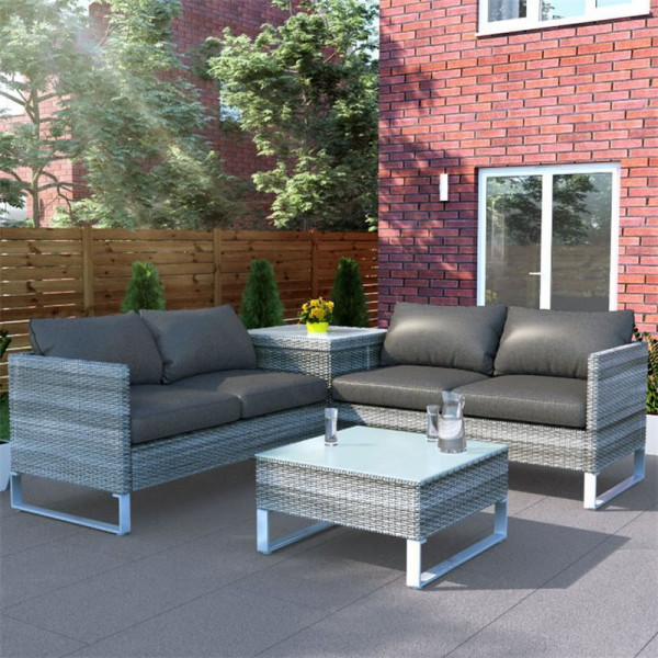 Buy BillyOh Salerno 4 Seater Outdoor Rattan Garden Furniture Corner Sofa Set With Storage 4 Seater Online - Garden Furniture