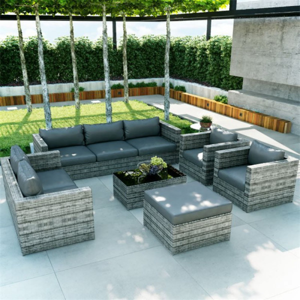 Buy BillyOh Seville 8 Seater Outdoor Rattan Sofa Set Mixed Grey 8 Seater Online - Garden Furniture
