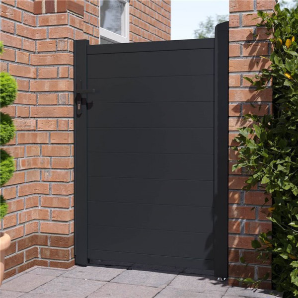 Buy BillyOh Nova Pedestrian Full Privacy Aluminium Garden Gate 100x142cm Online - Garden