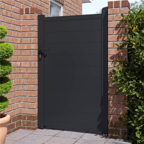 Buy BillyOh Nova Pedestrian Full Privacy Aluminium Garden Gate 100x158cm Online - Garden