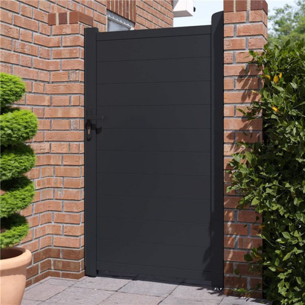 Buy BillyOh Nova Pedestrian Full Privacy Aluminium Garden Gate 100x173cm Online - Garden