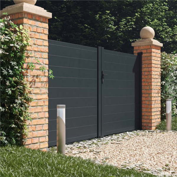 Buy BillyOh Valencia Double Swing Driveway Aluminium Gates with Horizontal Solid Infill 300x158cm Online - Garden Buy BillyOh Valencia Double Swing Driveway Aluminium Gates with Horizontal Solid Infill 300x158cm Online - Garden