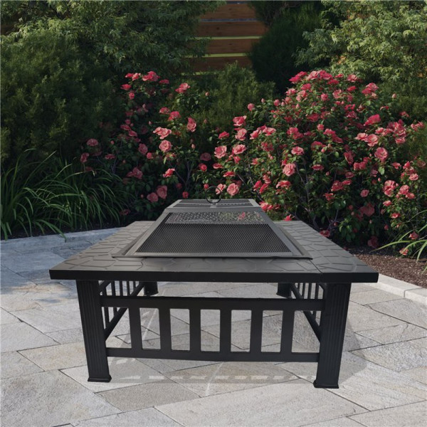 Buy BillyOh Phoenix 3 in 1 Square Metal Fire Pit, BBQ Grill and Ice Pit Metal Fire Pit Online - Home & Garden