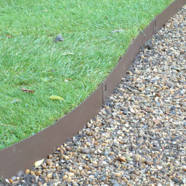 Brown Flexible Steel Lawn Edging