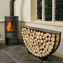 Semi Circular Steel Log Store