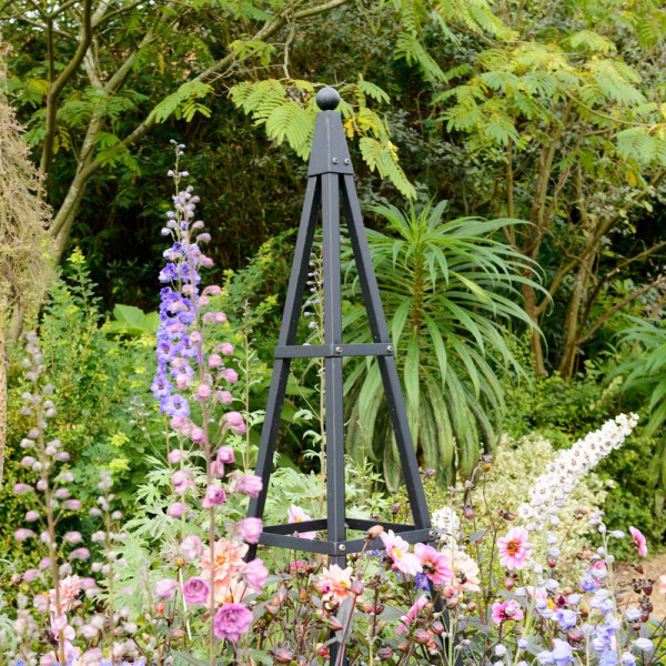 Buy Steel Pyramid Obelisks Matt Black Online - Other Garden Equipment & Decoration