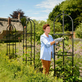 Harrod Steel Grand Round Obelisk Matt Black