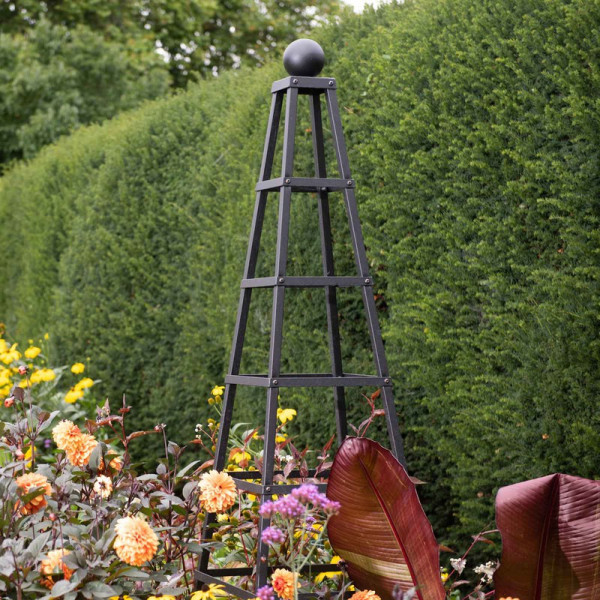Buy Steel Grand Pyramid Obelisk Matt Black Online - Other Garden Equipment & Decoration