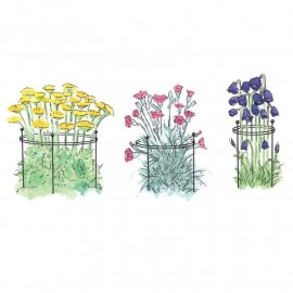 Harrod Short Circular Plant Support Lichen Green