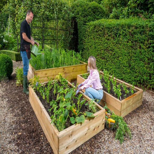 Buy Allotment Wooden Raised Beds Online - Garden Fences & Gates