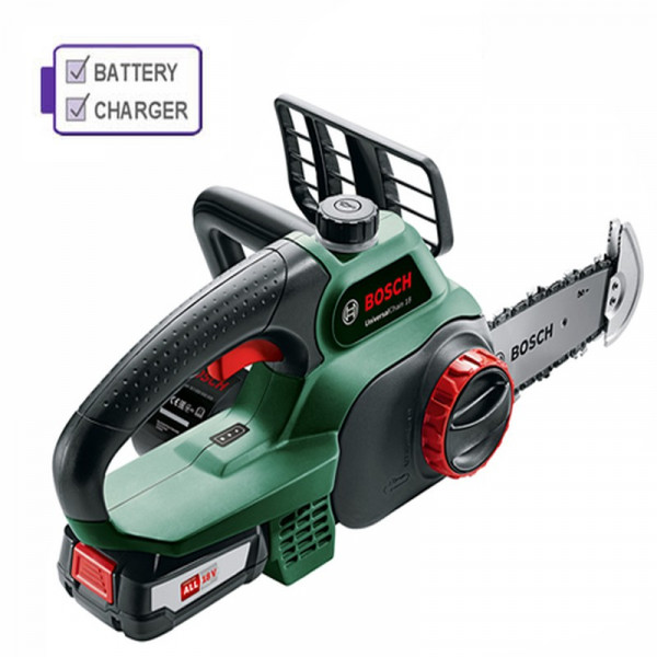 Buy Bosch Universal Chain 18 20cm (8 Inch) Cordless Chainsaw Online - Garden Buy Bosch Universal Chain 18 20cm (8 Inch) Cordless Chainsaw Online - Garden