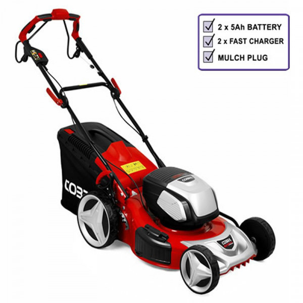Buy Cobra MX51S80V Self Propelled Cordless Lawnmower c/w 2 x Batteries