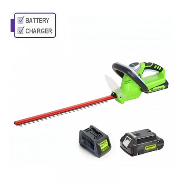 Buy Greenworks G24HT54K2 24V Hedgetrimmer c/w Battery and Charger Online - Garden Tools & Devices