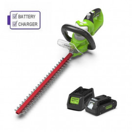 Greenworks G24htk2 Cordless Deluxe Hedge Trimmer Comes with 2ah Battery and Charger