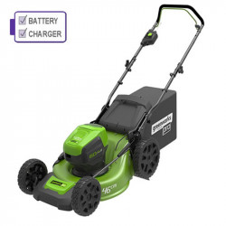 Greenworks Gd60lm46hpk2 60v Hand Propelled Mower C/w Battery & Charger