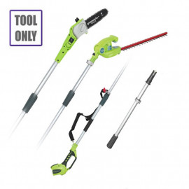 Greenworks 40v Long Reach Hedgecutter / Pruner C/w Battery & Charger