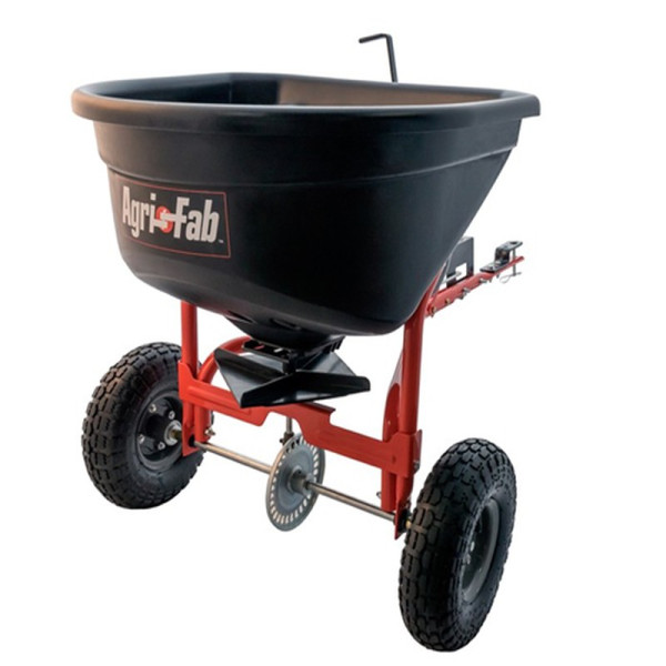 Buy Agri Fab 110lbs Towed Fertiliser Spreader (45 0527) Online - Wheelbarrows & Sack Trucks