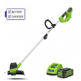 Greenworks G40ltk2 40v Cordless Line Trimmer C/w Battery & Charger