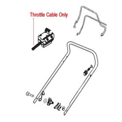 Al Ko Rear Roller Lawnmower Throttle Cable 342237