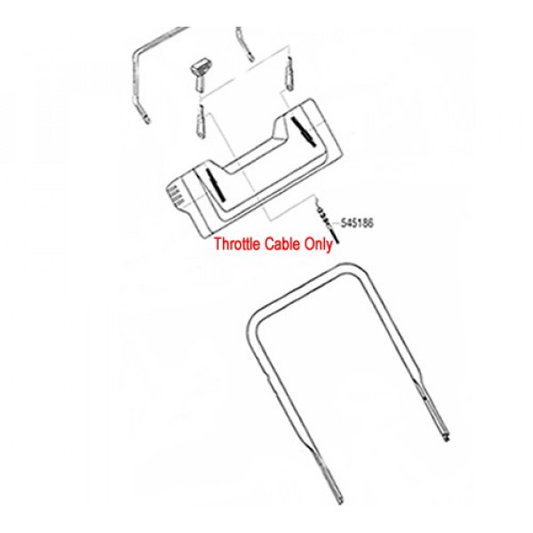Buy AL KO Rear Roller Lawnmower Throttle Cable 545186 Online - Lawn Mowers
