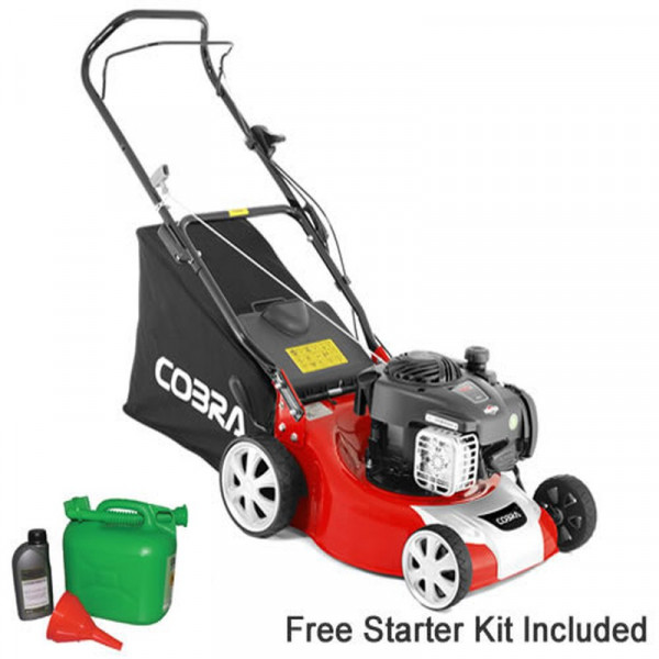 Buy Cobra M40B 40cm Cut Push Petrol Lawn mower Online - Petrol Mowers