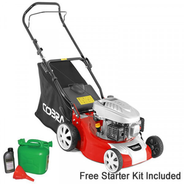 Buy Cobra M40C 40cm Cut Push Petrol Lawn mower Online - Petrol Mowers