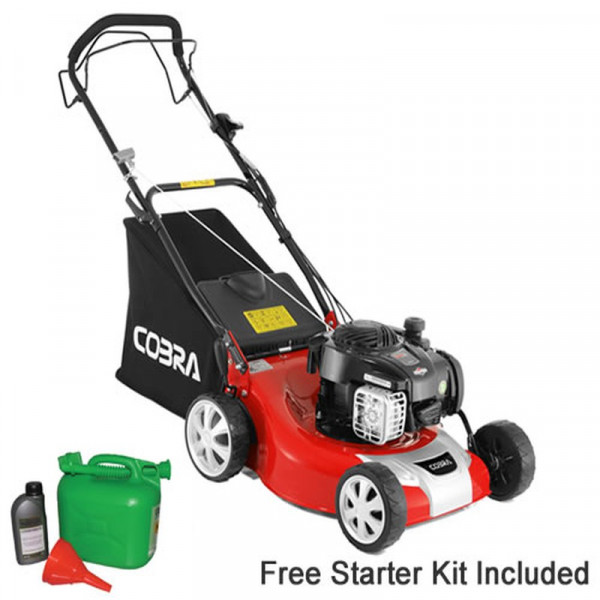 Buy Cobra M46SPB 46cm Cut Self Propelled Petrol Lawn mower Online - Petrol Mowers