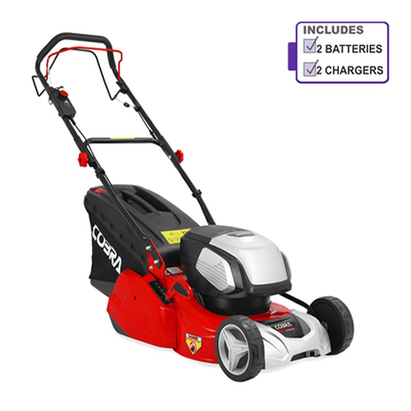 Buy Cobra RM43SP80V Cordless Rear Roller Lawnmower with 2 x Battery