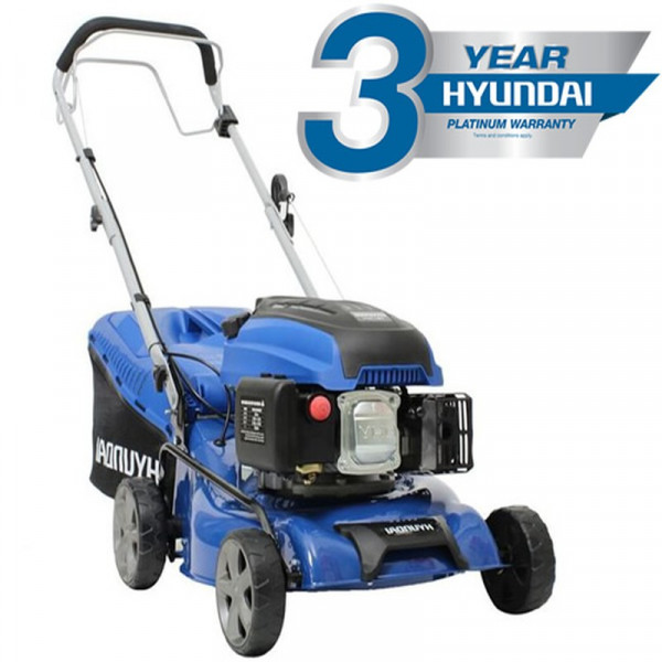 Buy Hyundai HYM430SP Self Propelled 3 in 1 Petrol Lawn mower Online - Petrol Mowers Buy Hyundai HYM430SP Self Propelled 3 in 1 Petrol Lawn mower Online - Petrol Mowers