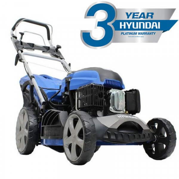 Buy Hyundai HYM510SPE Electric Start 4in1 Self Propelled Petrol Lawnmower Online - Petrol Mowers