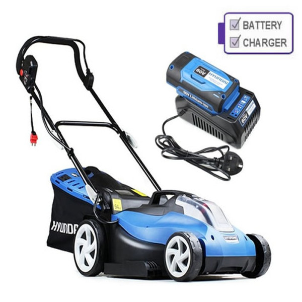 Buy Hyundai HYM60Li380 60v Cordless 38cm Rear Roller Lawn mower C/W Battery and Charger Online - Lawn Mowers Buy Hyundai HYM60Li380 60v Cordless 38cm Rear Roller Lawn mower C/W Battery and Charger Online - Lawn Mowers