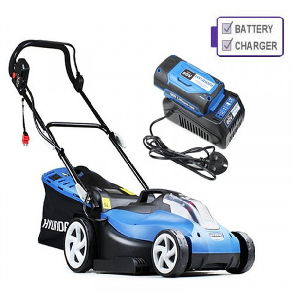 Buy Hyundai HYM60Li420 60v Cordless 42cm Rear Roller Lawn mower C/W Battery and Charger Online - Lawn Mowers