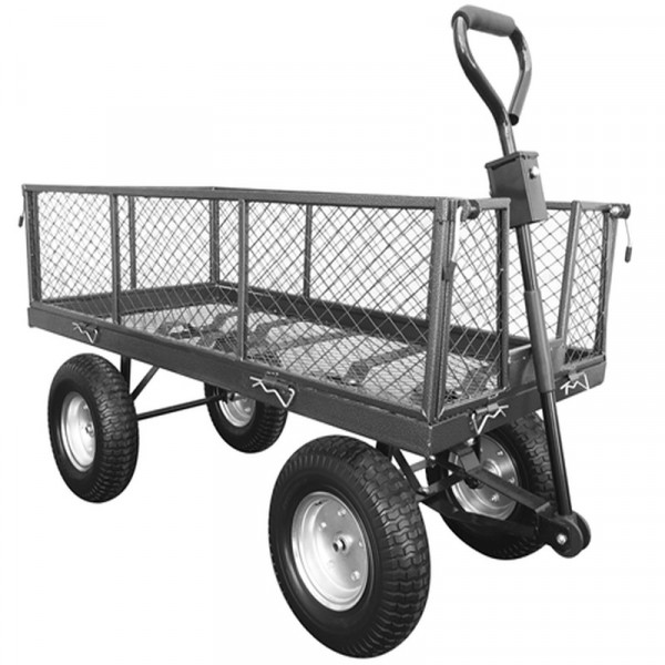 Buy Handy Four Wheel Garden Trolley Cart (350kg load) Online - Wheelbarrows & Sack Trucks