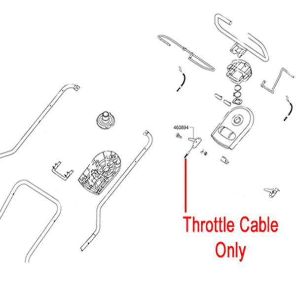 Buy AL KO Lawnmower Throttle Cable 460894 Online - Lawn Mowers