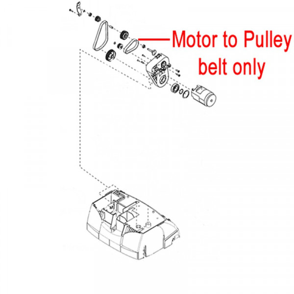 Buy AL KO 38VLE Scarifier Motor to Drive Belt (AK463782) Online - Lawn Mowers