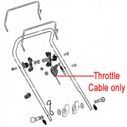 Al Ko Rear Roller Lawnmower Throttle Cable 529466