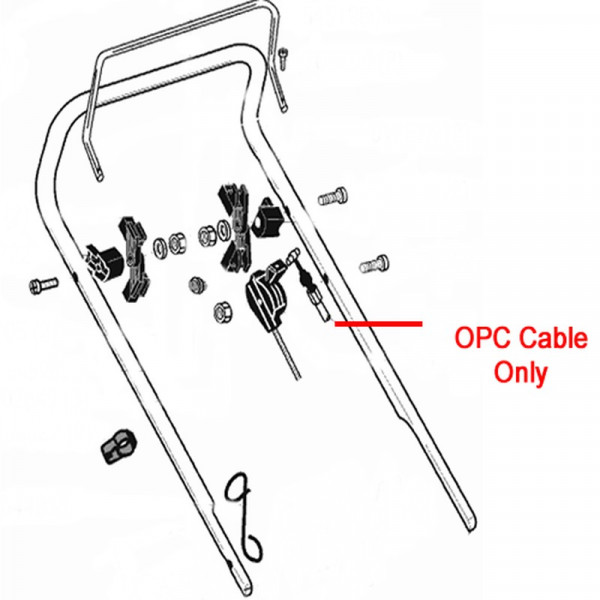 Buy AL KO Rear Roller Lawnmower OPC Cable 545165 Online - Lawn Mowers