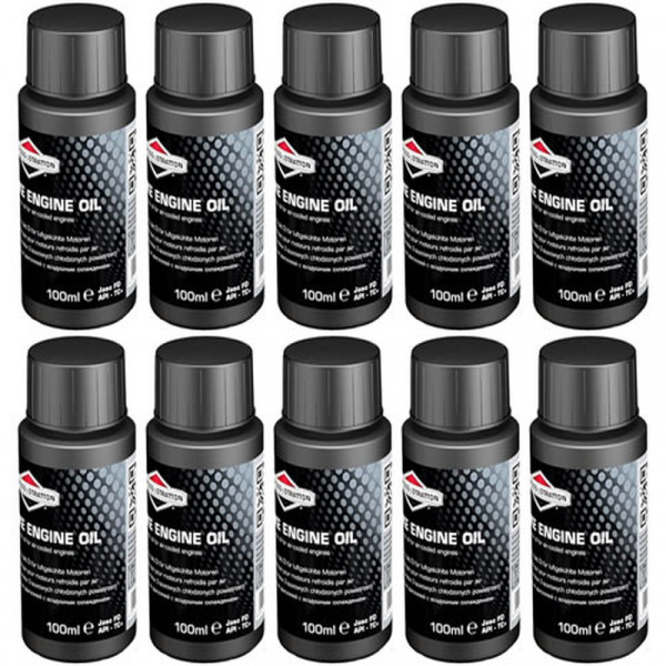 Buy Ten Bottles Briggs ; Stratton Two Stroke Oil Fully Synthetic One Shot 992413 Online - Garden Tools & Devices