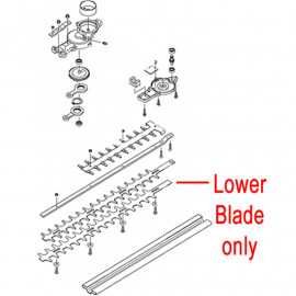 Kawasaki Khd600b Hedge Trimmer Lower Blade