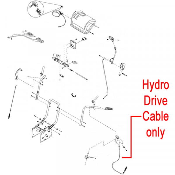 Buy Stiga Snow 1171 ; 1381 Pro HST Drive Cable Hydro 1812 2227 01 Online - Garden Tools & Devices