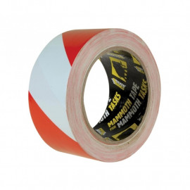 Everbuild Pvc Hazard Tape Red White 50mm X 33m