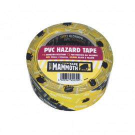 Everbuild Pvc Hazard Tape Black Yellow 50mm X 33m