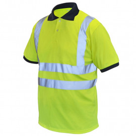 Scan Hi Vis Yellow Polo Shirt Medium